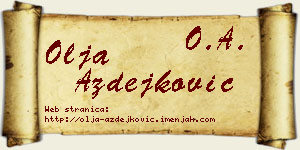 Olja Azdejković vizit kartica